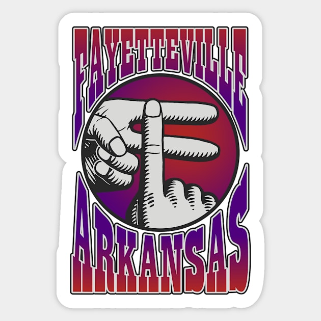 Fayetteville Hand (no distress, front only) Sticker by rt-shirts